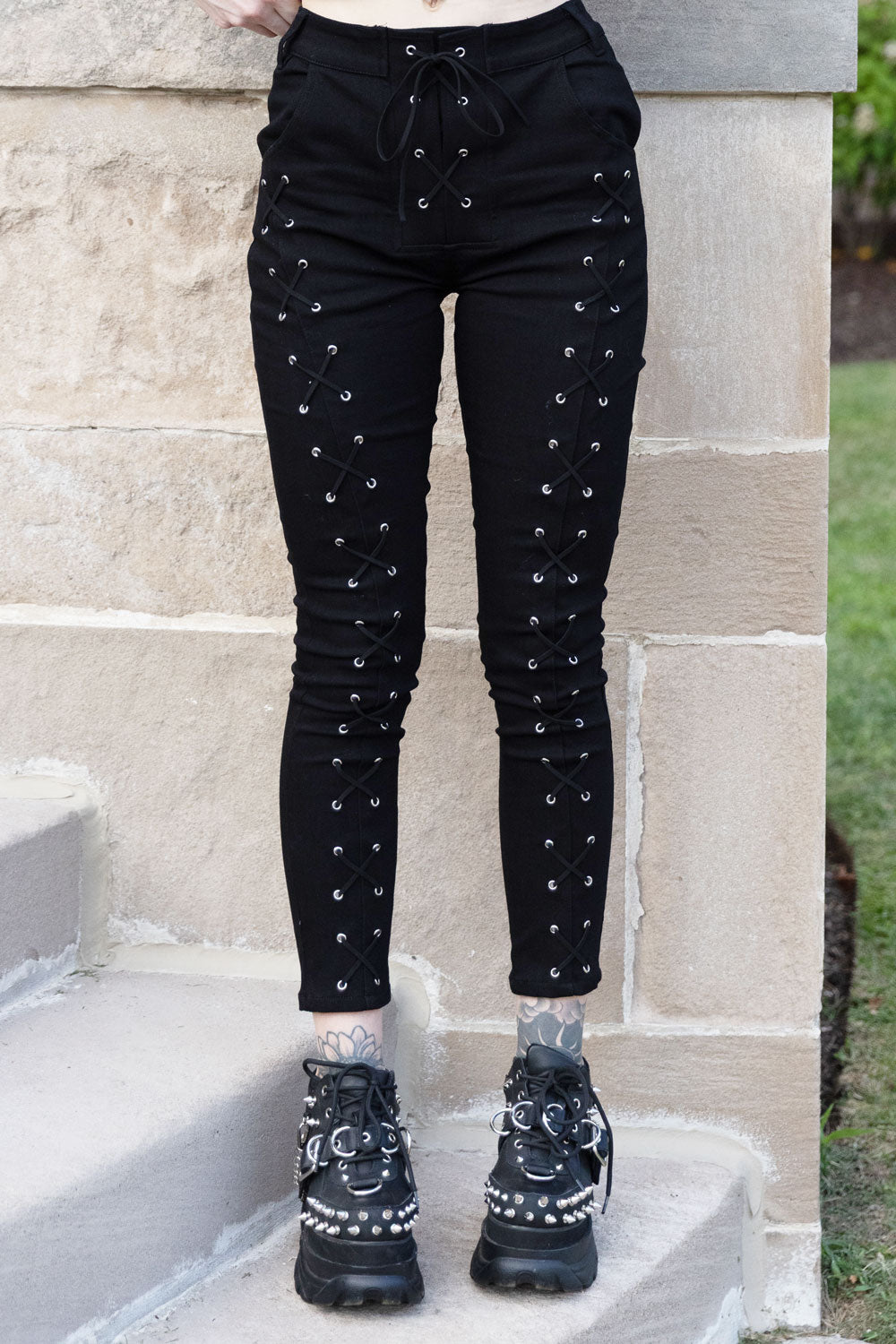 Widow Lace-Up Pants