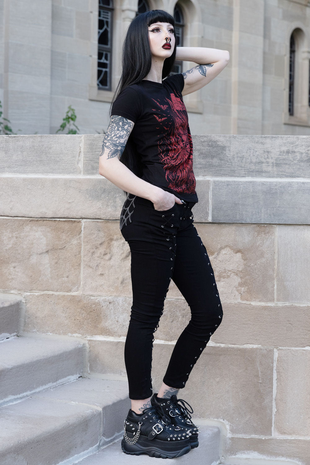 Widow Lace-Up Pants