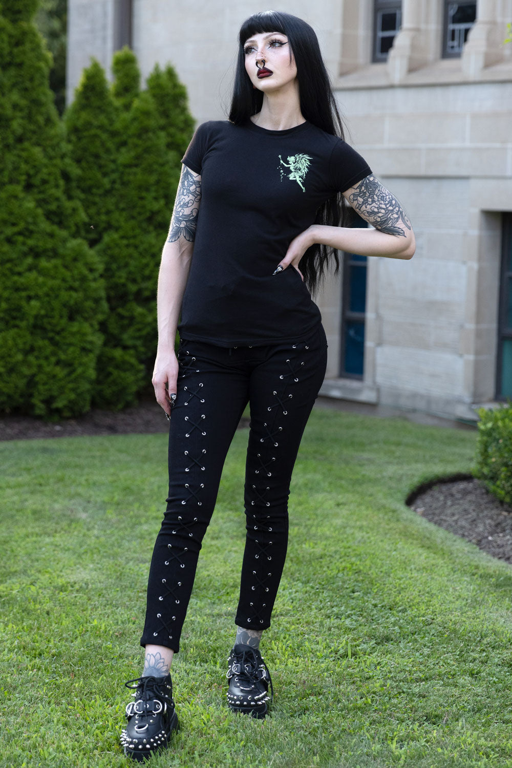Widow Lace-Up Pants