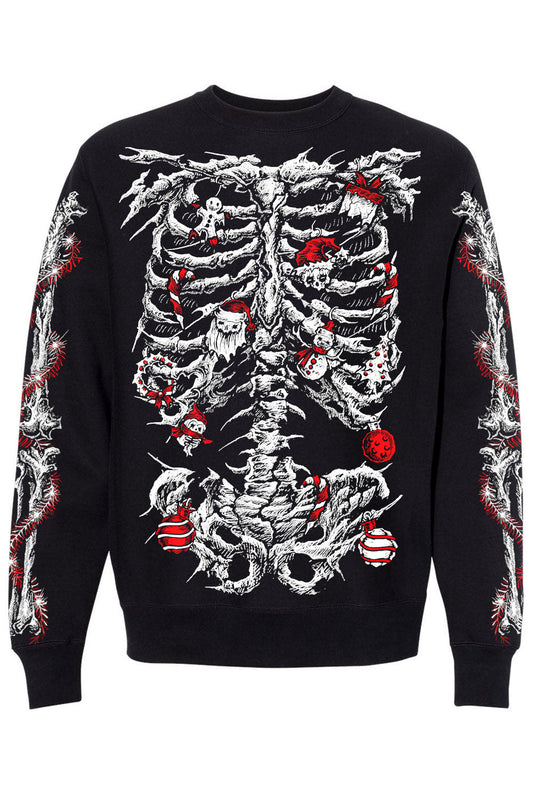 skeleton ribcage sweatshirt