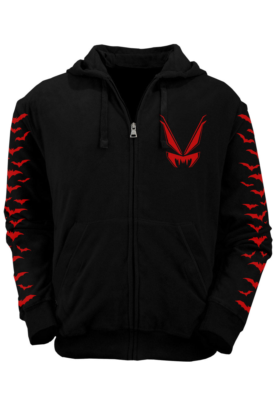 mens gothic valentine's day zipper hoodie