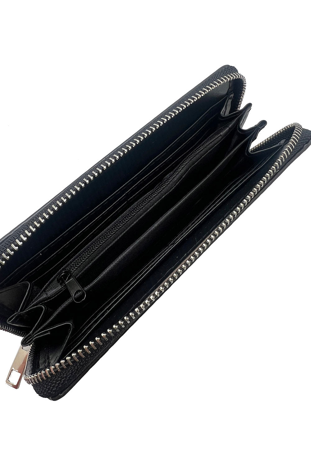 gothic long wallet with zippered coin purse inside