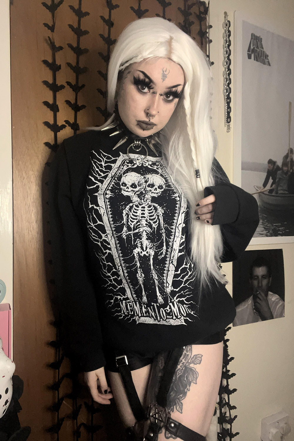 Memento Mori Conjoined Skeleton Twins Sweatshirt