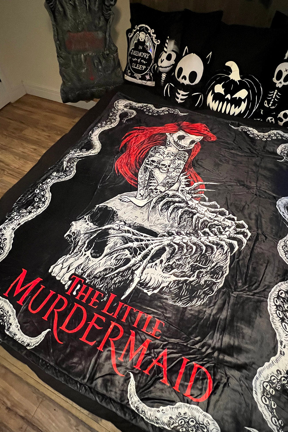 The Little Murdermaid Throw Blanket