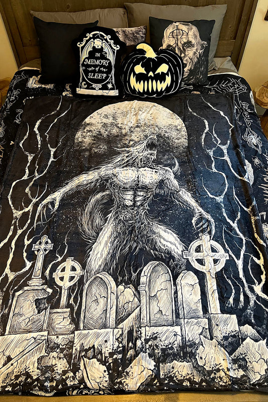 Howl at the Moon Werewolf Throw Blanket