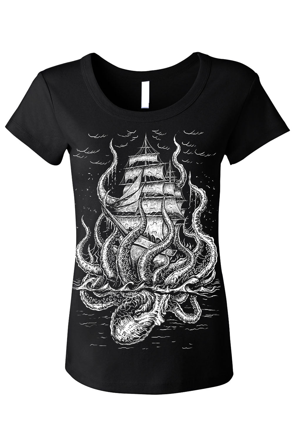 womens goth pirate ship shirt