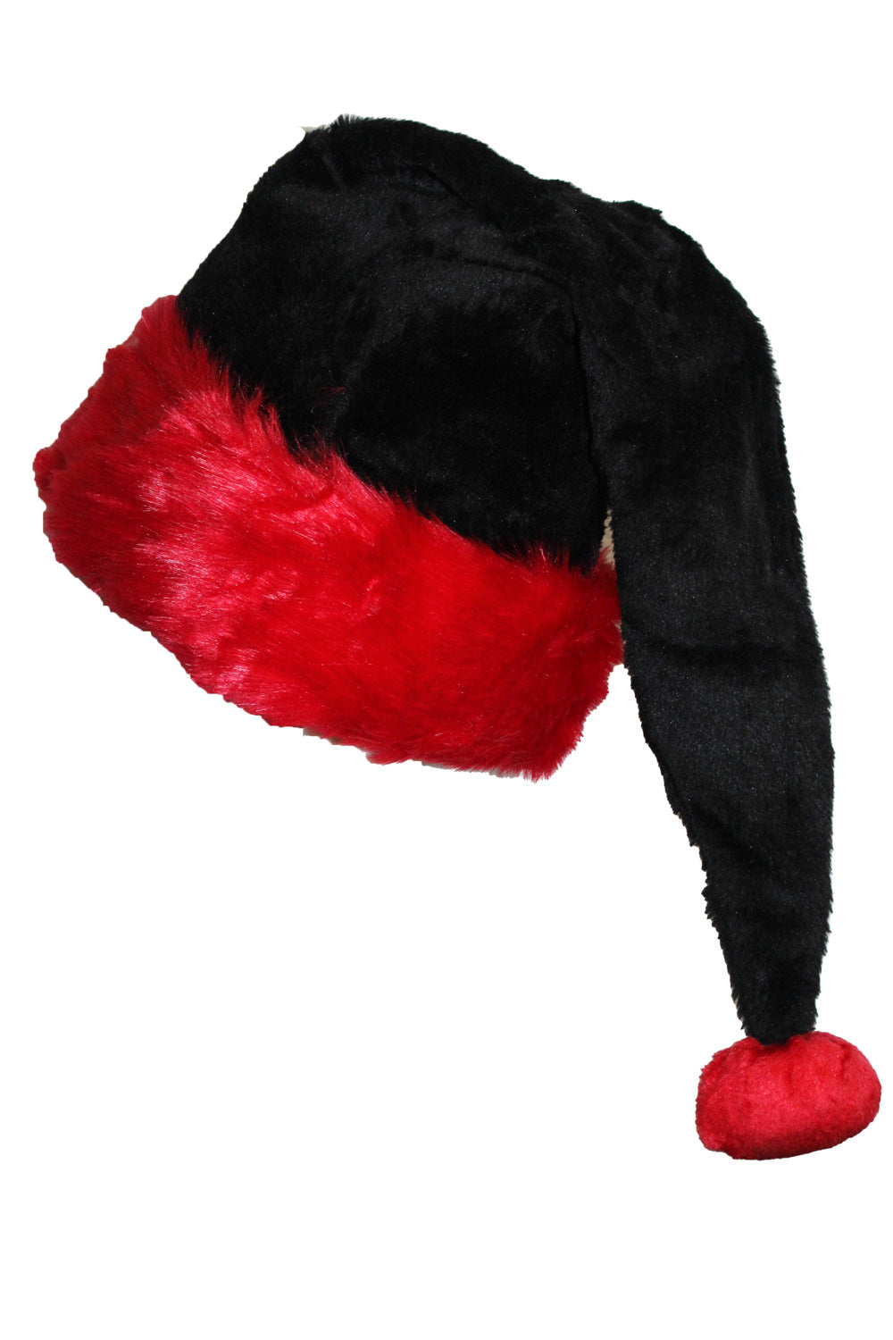 womens black and red santa claus christmas hat