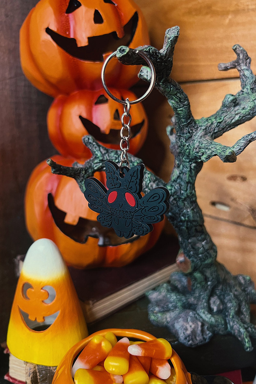 mothman key chain charm