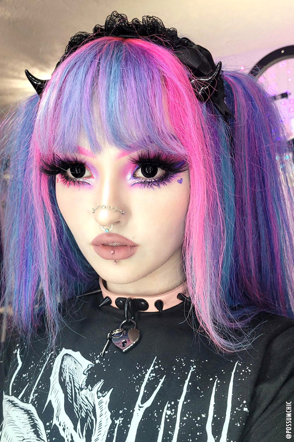 Hell Kitty Choker [HEART PADLOCK]