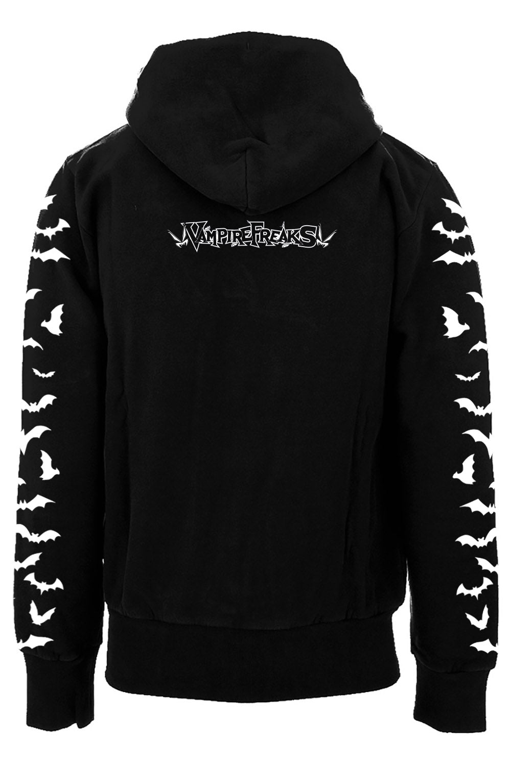 Vampire Castle Hoodie w/ Bat Sleeves [BLACK/WHITE]