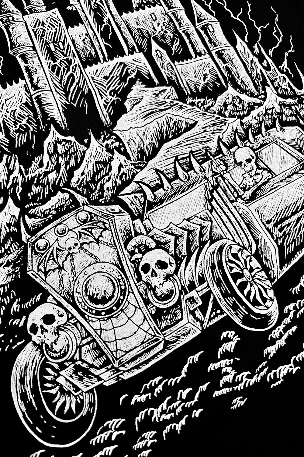 skeleton hearse sweater