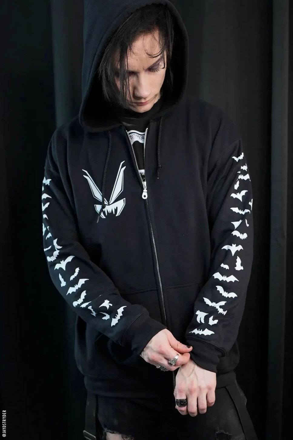 VF Bat Sleeves Zipper Hoodie