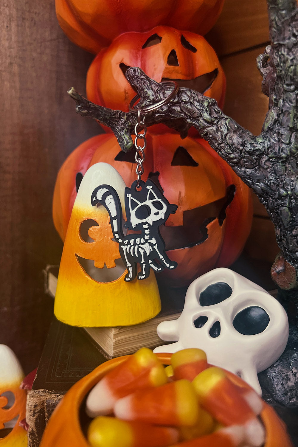 gothic animal keychain