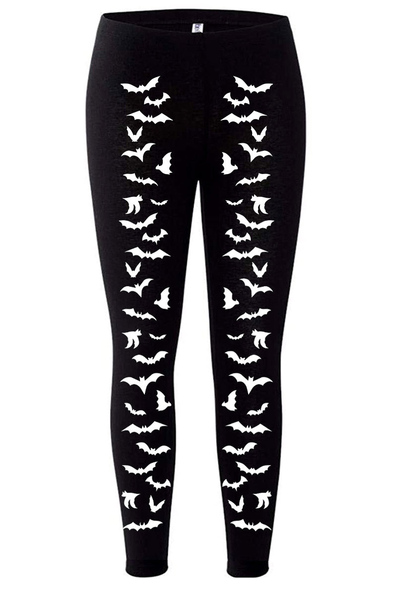 Vampire Bat Leggings [White Bats]