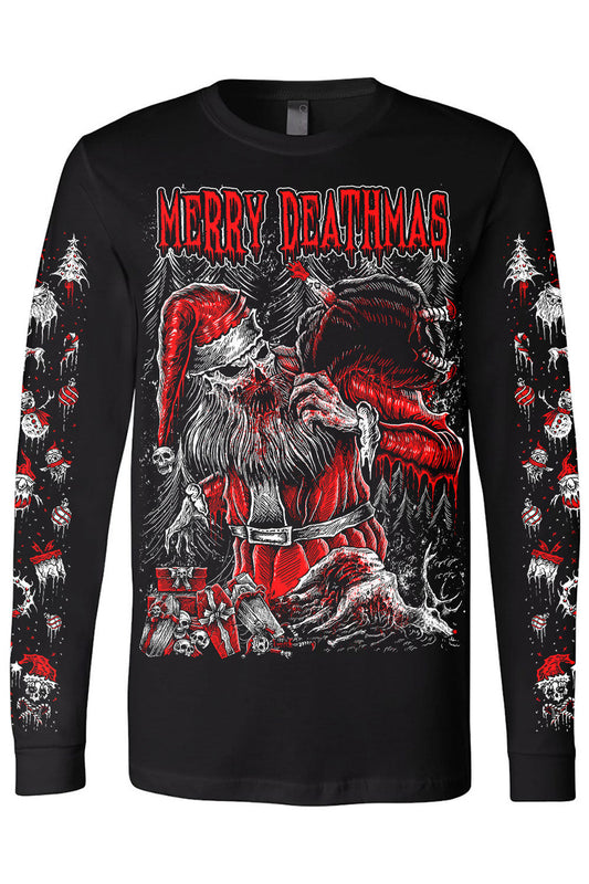 gothic heavy metal santa shirt