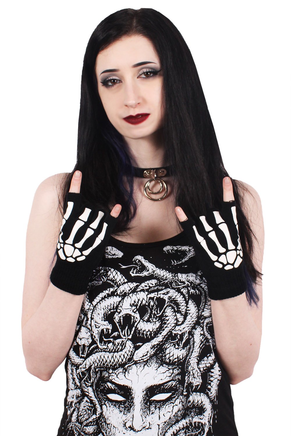 Fingerless Skeleton Gloves