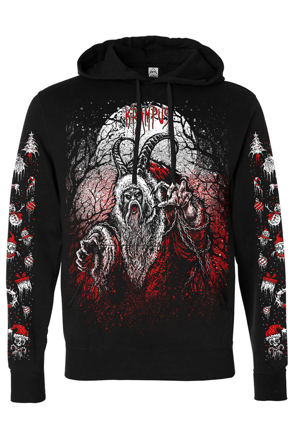 womens gothic scary santa claus christmas hoodie