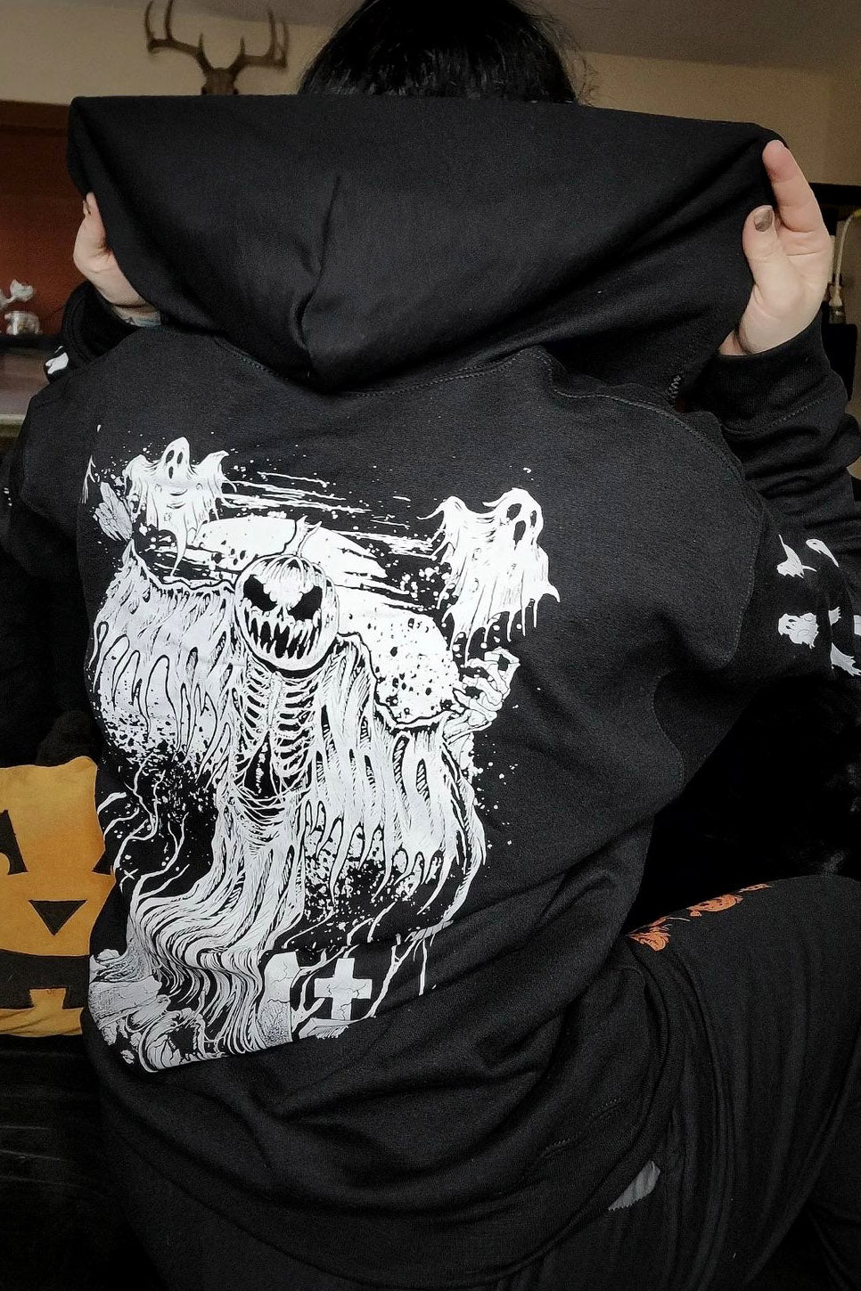 Pumpkin Reaper Hoodie [Ghost Sleeves] [Zipper or Pullover]