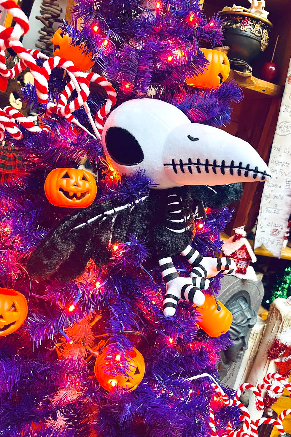 skeleton  raven stuffed animal