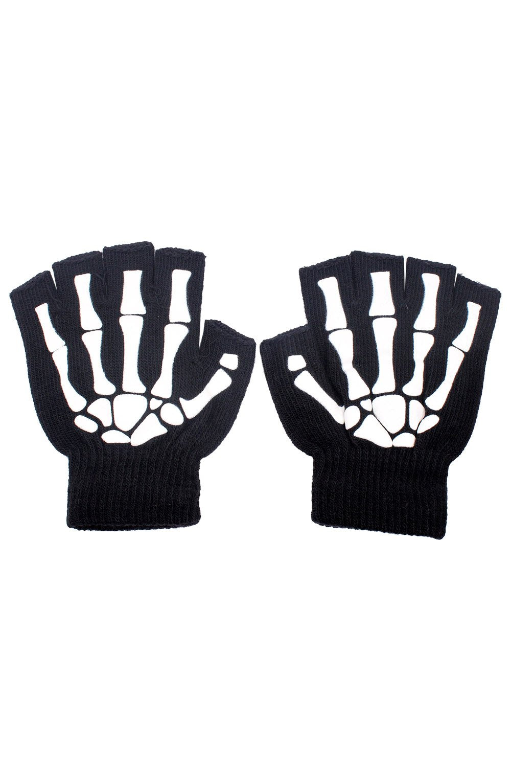 Fingerless Skeleton Gloves