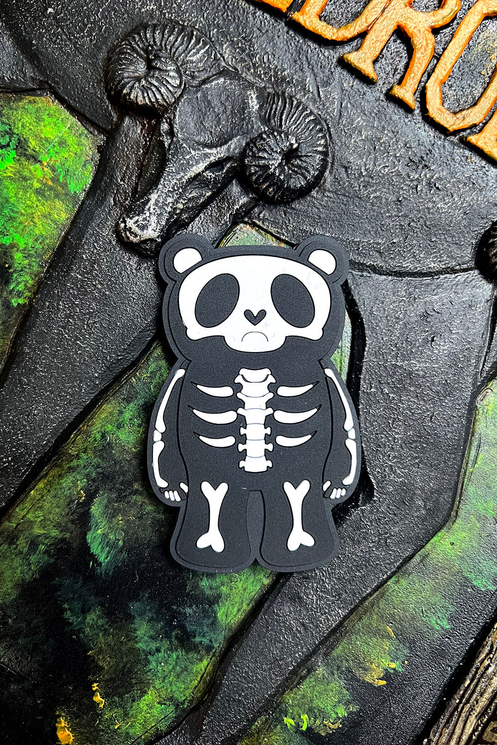 Grumpy Bones Bear Rubber Magnet